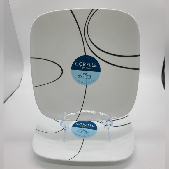 Corelle Dining Corelle Simple Lines 2pc Square Dinner Plates New Poshmark